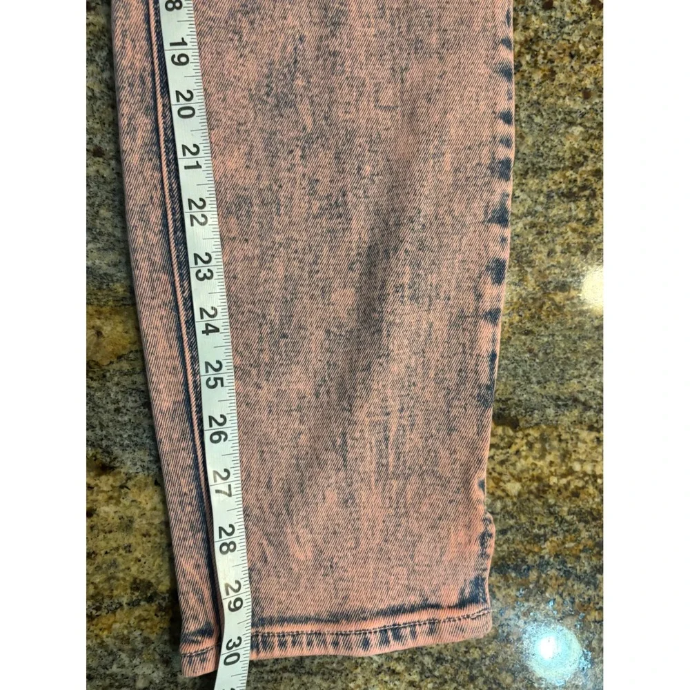 Old Navy Rockstar Super Skinny High Rise‎ Jeans Pink Acid Wash Size 16 Tall
